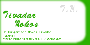 tivadar mokos business card